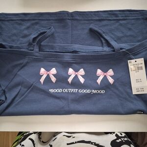 Abercrombie Kids Blue Tank Top with Pink Bows